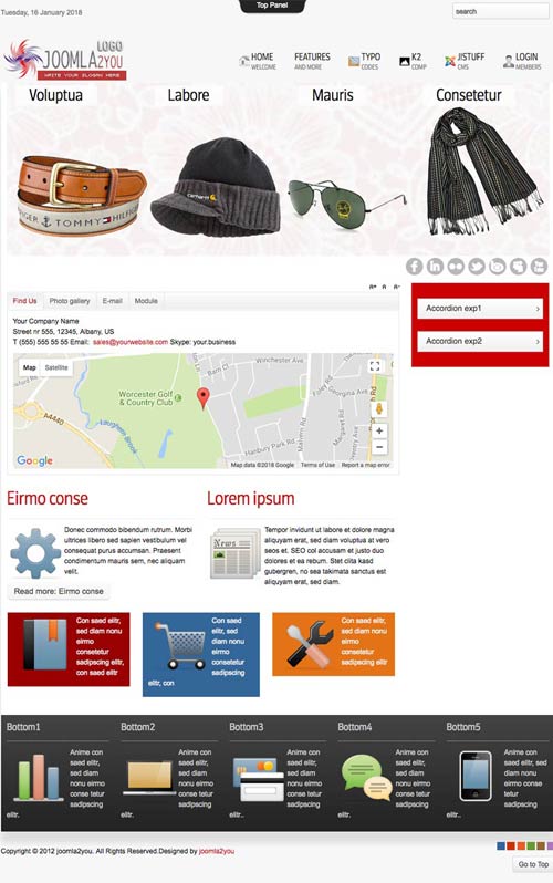 Online shop joomla template