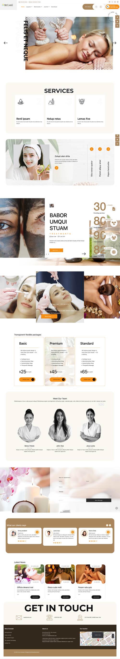 Spa and Wellness joomla template