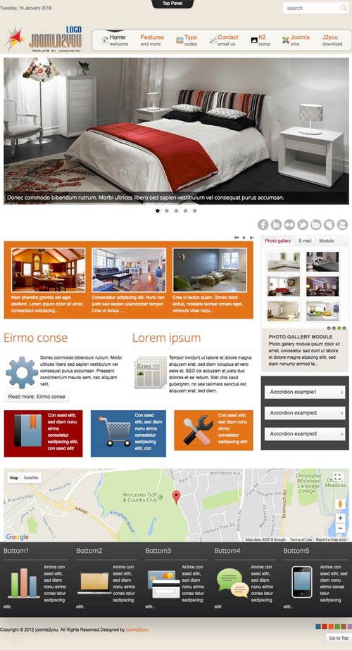 Interior joomla template