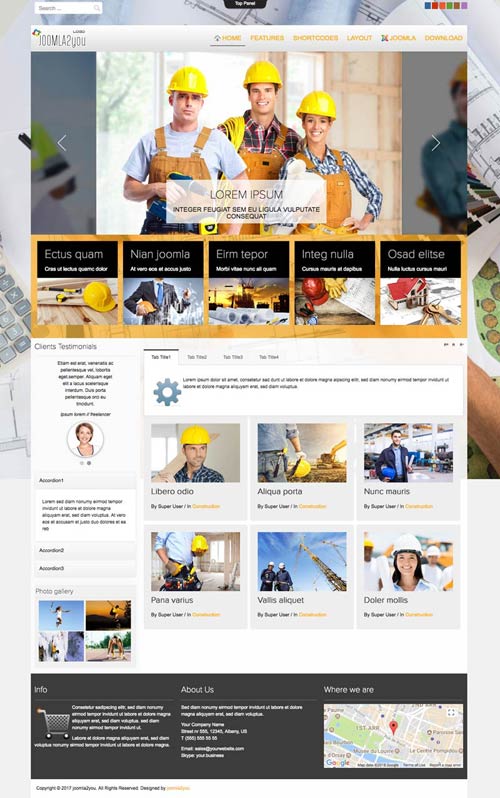 Constructions Joomla Template